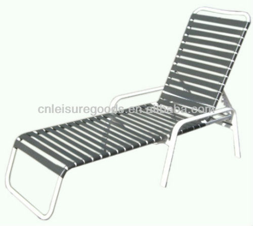 New model poolside aluminium strap sun lounger