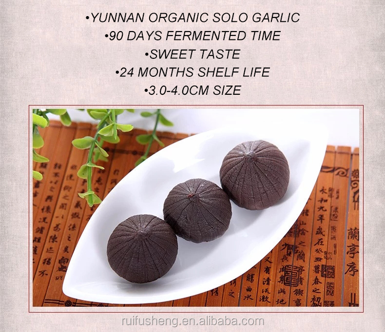 2021 100% Natural Peeled Single/Solo Black Garlic Factory Wholesale OEM Free Sample