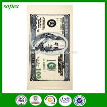 100 polyester microfiber reactive printed money beach towels                        
                                                                                Supplier's Choice