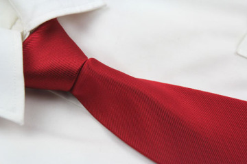 Solid Red Business Necktie