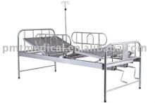 Stainless steel 2 cranks manual hospital beds