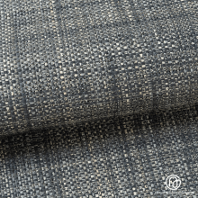 Natural Raffia Grass Wallcovering in Dark Grey Tone