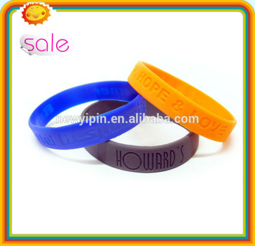 Cheap and high quality custom-made debossd ink filled Silicone Wrist bands