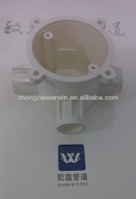 PVC tee three way circular box