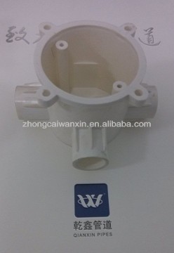 PVC tee three way circular box