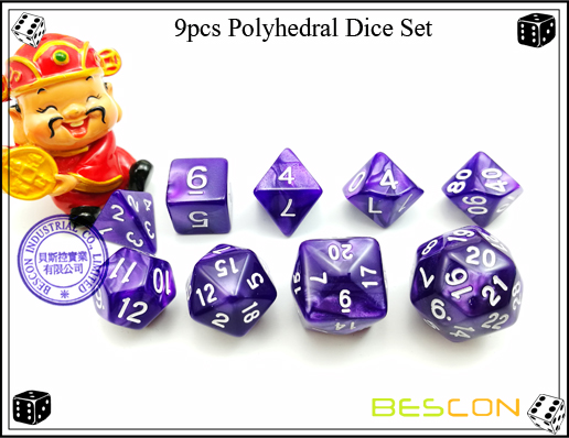 9pcs Polyhedral Dice Set-7 9pcs Polyhedral Dice Set-7