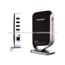 Gigabit USB Network Hub with 4-port Hub, Supports USB2.0 and 1.1 Devices