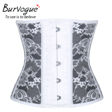 Burvogue OEM Thin Bridal Lace Underbust Waist Shaper Slimming Training Corsets Trainer