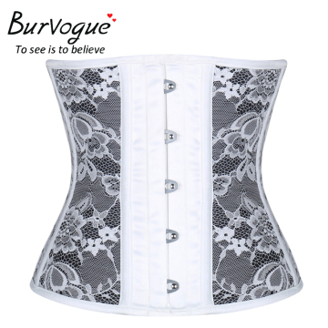 Burvogue OEM Thin Bridal Lace Underbust Waist Shaper Slimming Training Corsets Trainer
