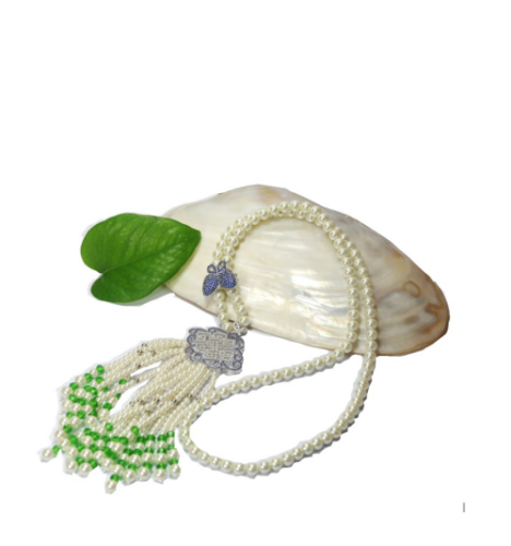 Multilayer Tassel Shell Perle Halskette