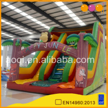 Factory price happy jungle slide monkey double inflatable slide for sale