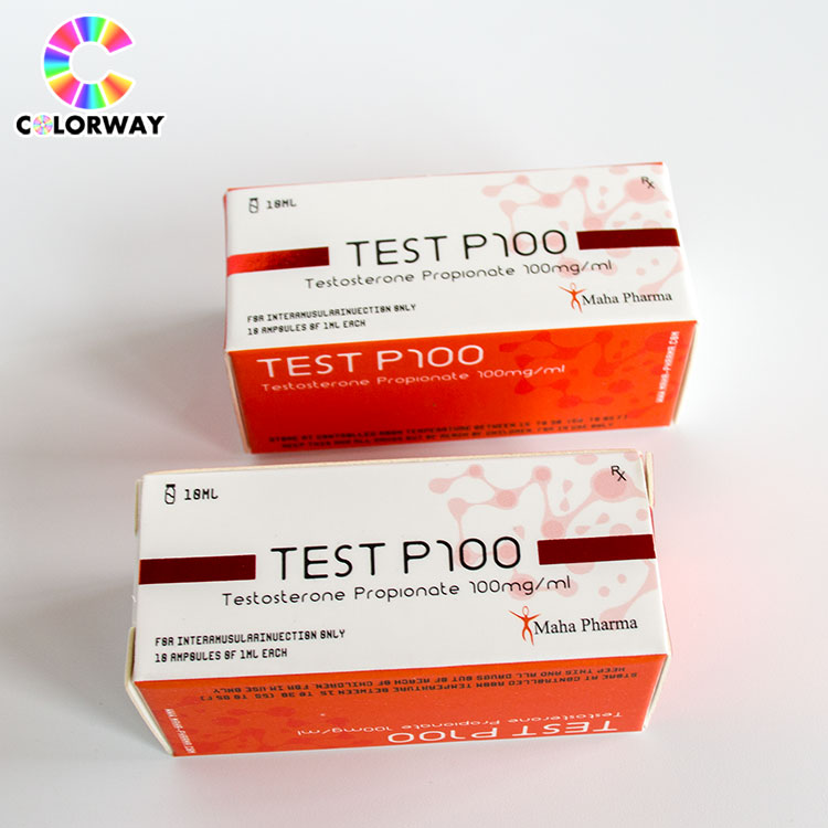 Custom wholesale pharmaceutical package 10 ml vial steroids box