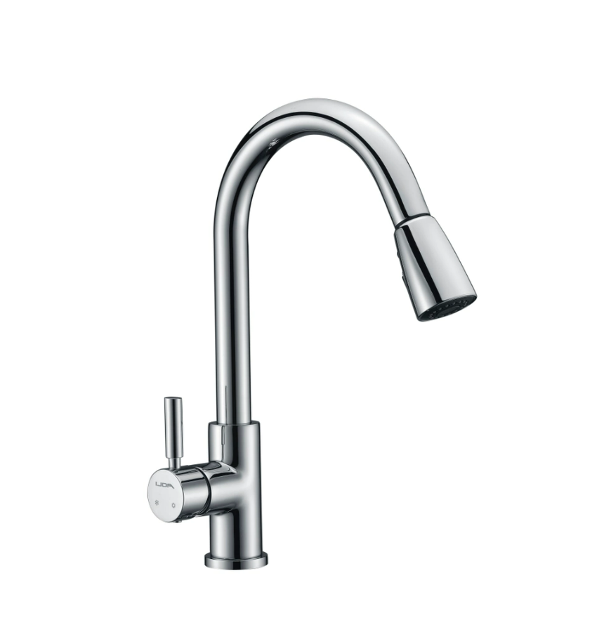 Single handle kitchen pull-out faucet