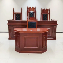 Vantervi High End Courtroom Furniture - Big Size Wooden Council Table for Courtroom Judge Desk