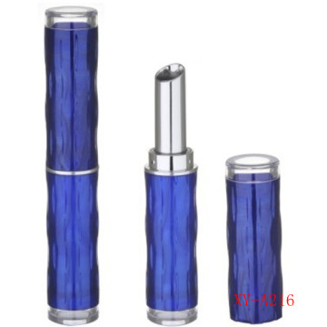 Bamboo Cylinder Blue Lipstick Container Empty