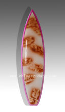 Pink special design/graphic fiberglass short surfboard