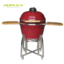 23" Kamado Ceramic BBQ Grill - Large Green Egg Smoker with Powder Coated Steel and Charcoal Fuel