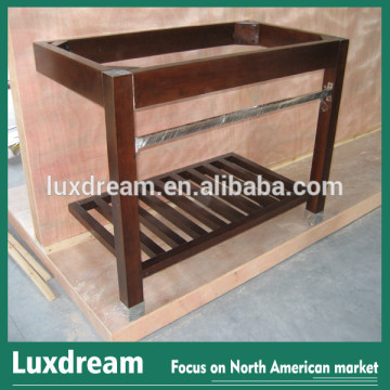 Solid wood base vanities with granite top hotel bathroom vanity