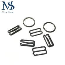 Black Nylon Bra Slider Adjuster with Zinc Alloy Buckle