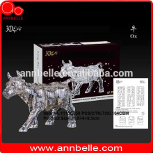 DIY creative crystal puzzle crystal block plastic block cow