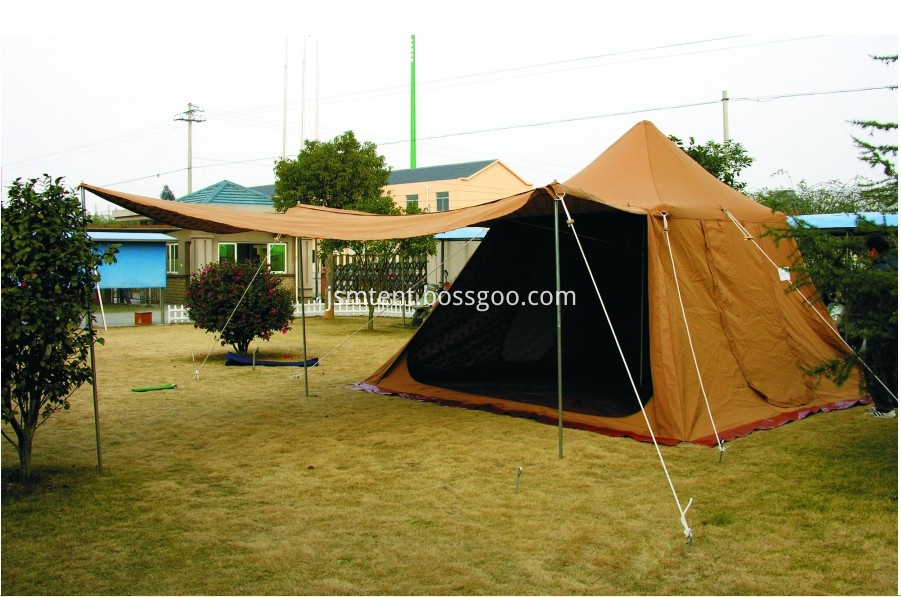 Wind resistant event tent