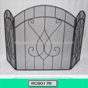 Decorative Wrought Iron Fireplace Screen