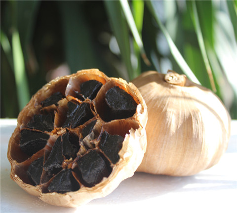 whole black garlic