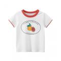 Children's Short Sleeve T-Shirt With Fruit Design