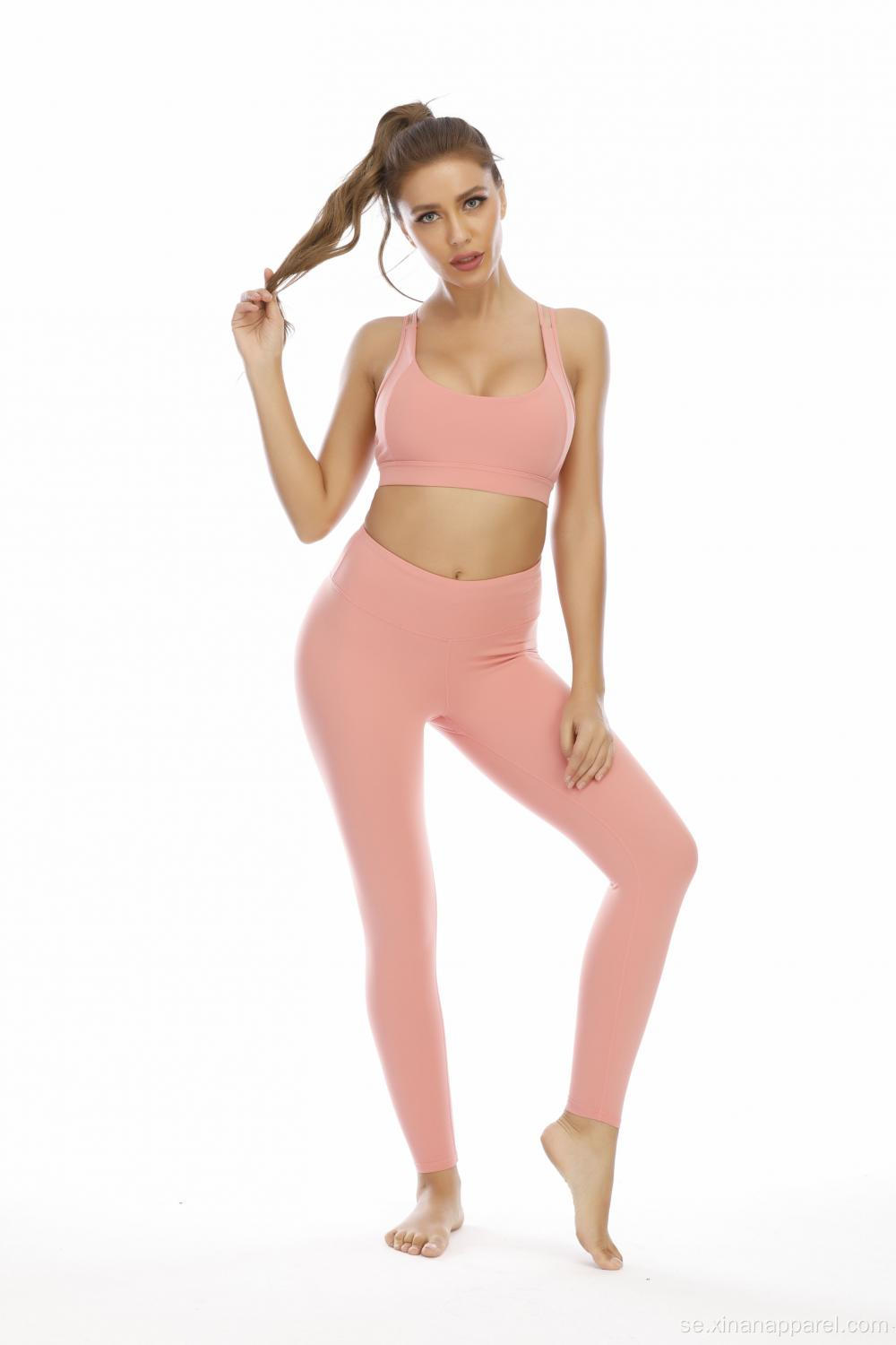 Sexig Gym Leggings Fitness Wear Yoga Suit