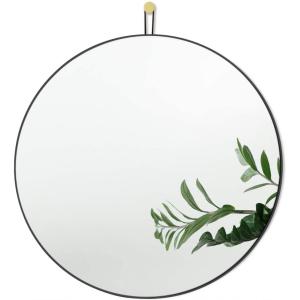 Espelho circular de 24 polegadas de parede emoldurada de metal de 24 polegadas