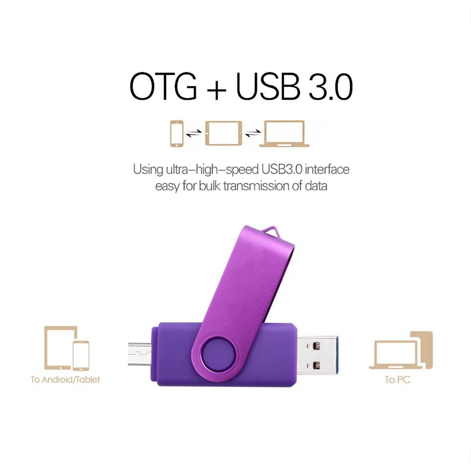 Swivel OTG USB Flash Drive 2 في 1