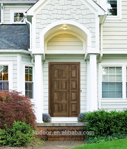 Used exterior french solid wooden doors for sale