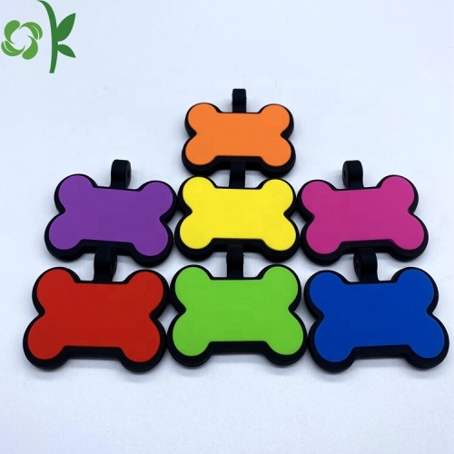 High Quality Custom Bone Shape Silicone Pet Tag