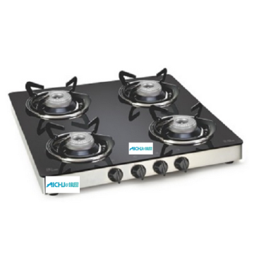 LPG Gas Glass Stove 4 Acoustic Burners