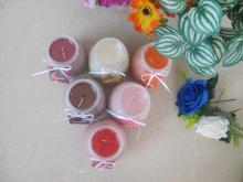 Colored Scented Plastic Lid Glass Candle
