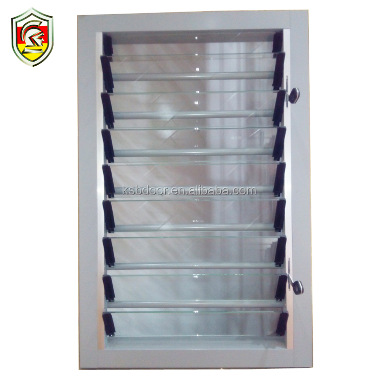 AS/NZ2208 standard luxury single tempered glass louvre blade aluminum window shutters