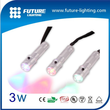 China manufacturer 3W Edison 10 colors changing RGB led torch light