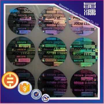 Aangepaste laser 3d hologram beveiligingssticker etiket