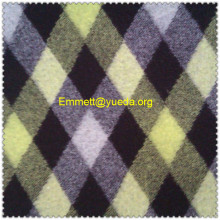 black yellow grey colours plaid check designs boiled wool fabric