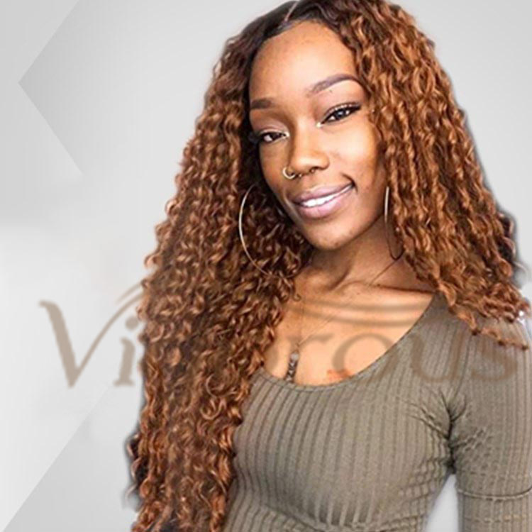 Vigorous Cheap Vendor Wholesale Afro Curly Deep Wave Black Brown Lace Front Wigs Synthetic Hair For Black Women Lace Front Wig