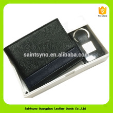 Luxury gift item business wallet leather belt gift set 16011