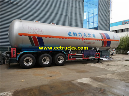 3 Axles 58000L Propane Usafirishaji wa nusu-trailers