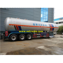 3 Axles 58000L Propane Usafirishaji wa nusu-trailers