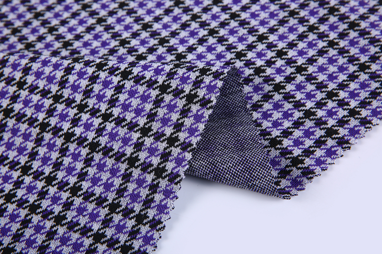 High quality japanese pattern houndstooth polyester textured stock fabric