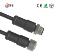 Código M12A 2-8p Conector à prova d&#39;água com porca de metal