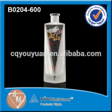 Vodka Glass Bottle Frosted Pyramid 600ML Odd Shaped Liquor Bottle