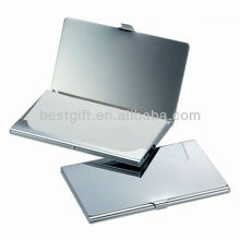 Silver Metal Leather name card Holder, Silver Business Card Holder