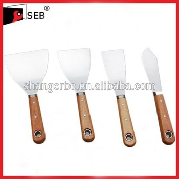 Wood Handle Steel blade Scraper Putty Knife