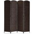 4 Panel wood room divider screen