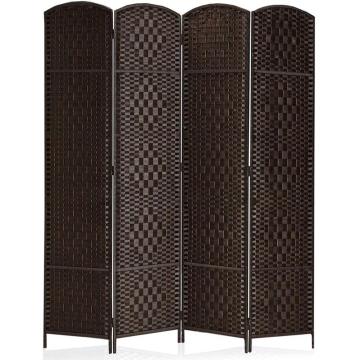 4 Panel wood room divider screen